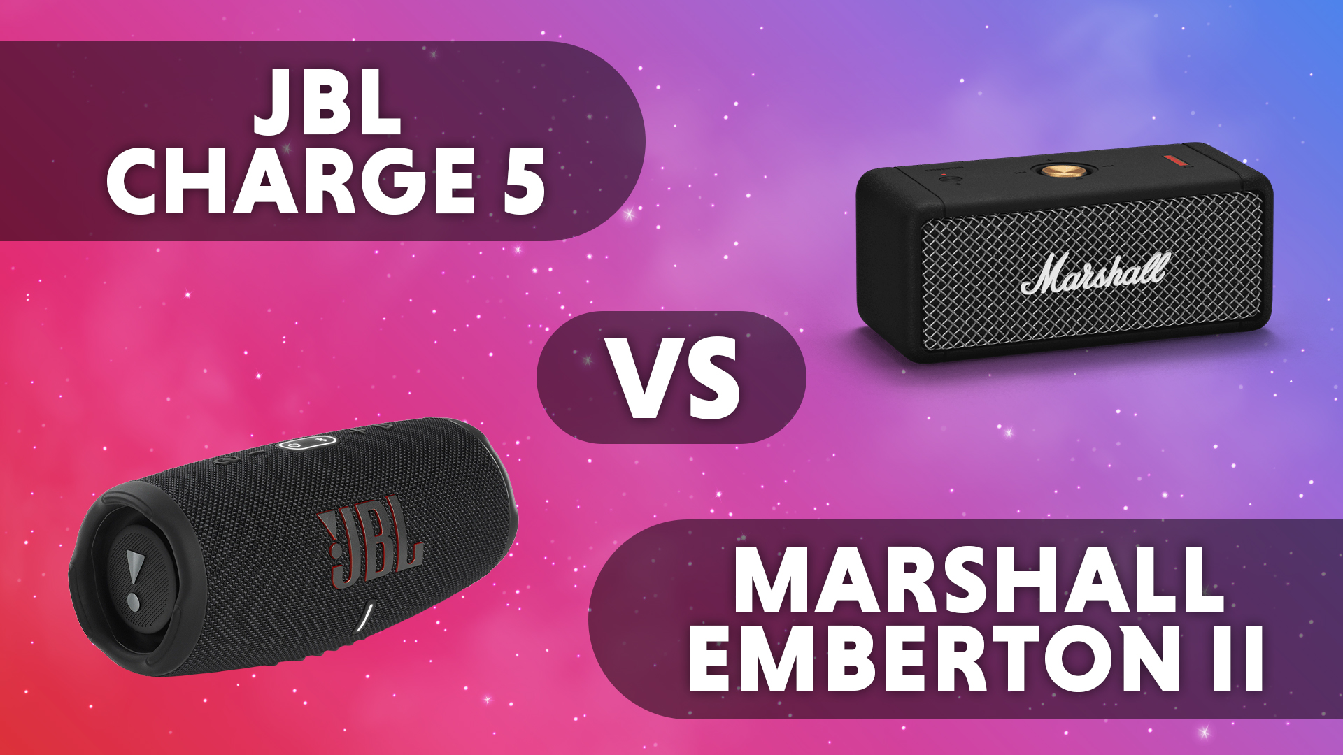 Watch JBL Charge 5 X Marshall Emberton II #thisorthat on Amazon Live